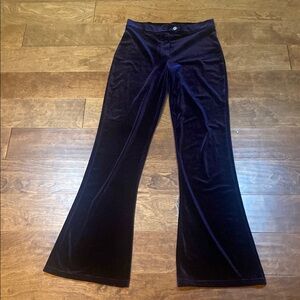 VTG Lukly Chic Velvet Flare Pants - Navy Blue